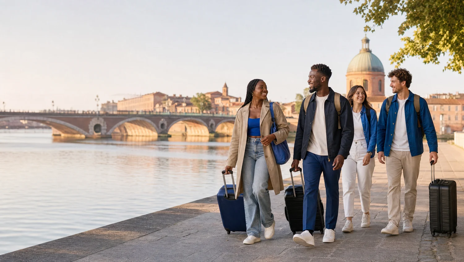 Étudiants africains et européens à Toulouse, illustration